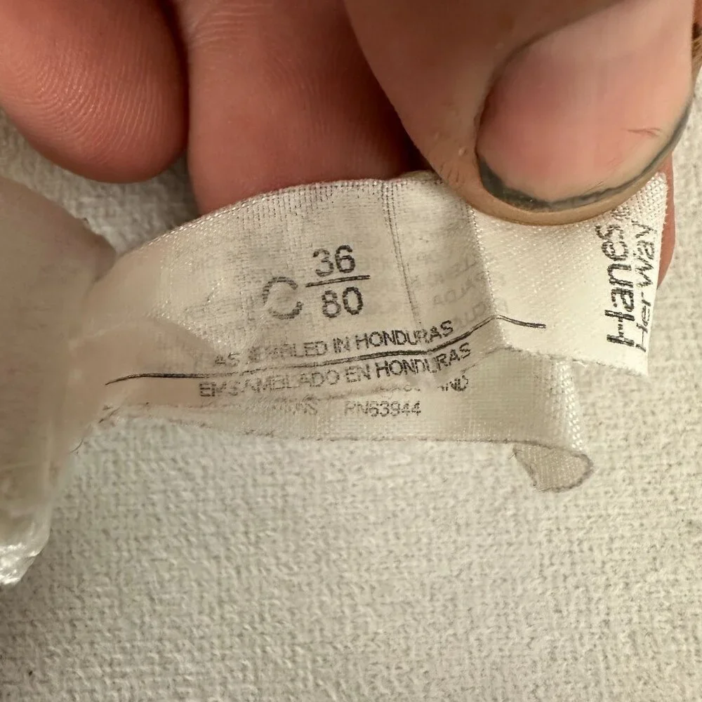 Hanes Women's Light Gray Floral Lace Underwire Bra Size 36C